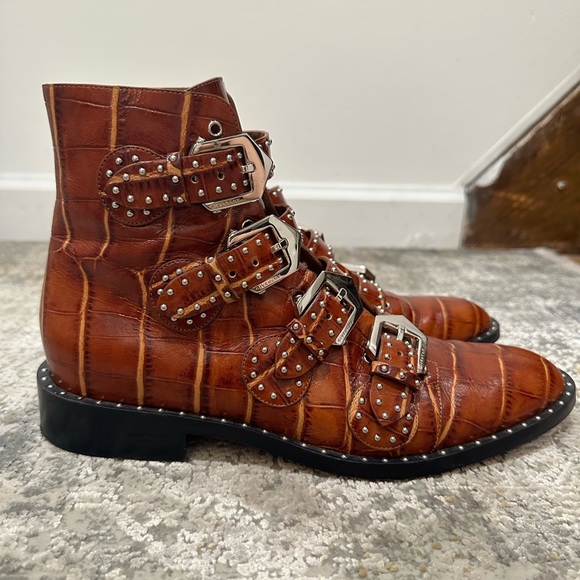 Givenchy Croc Leather Studded Boots - Picture 5 of 8